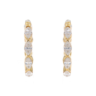 .95ctw Diamond Earrings Yellow Gold