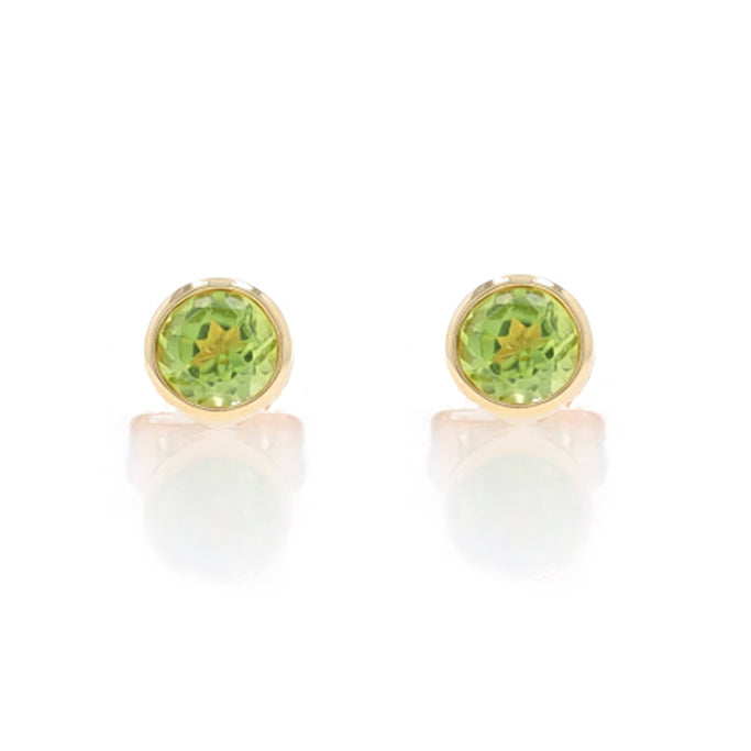 .52ctw Peridot Earrings Yellow Gold