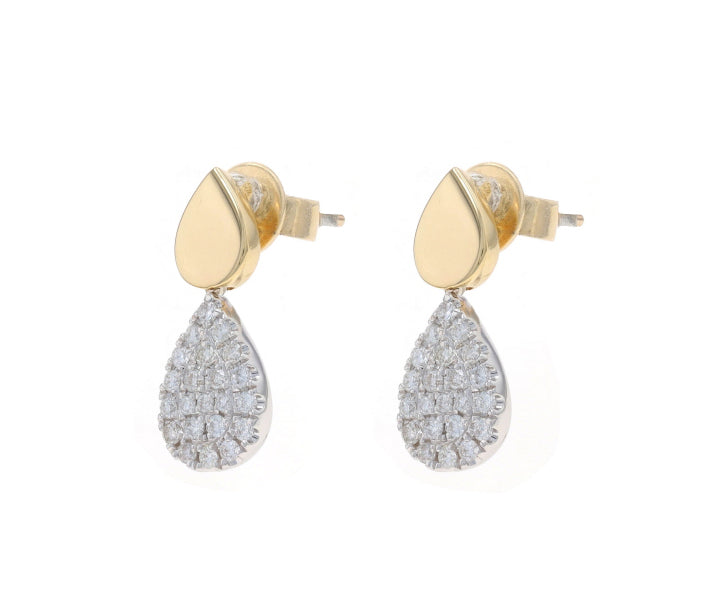 0.39ctw Diamond Earrings Yellow Gold