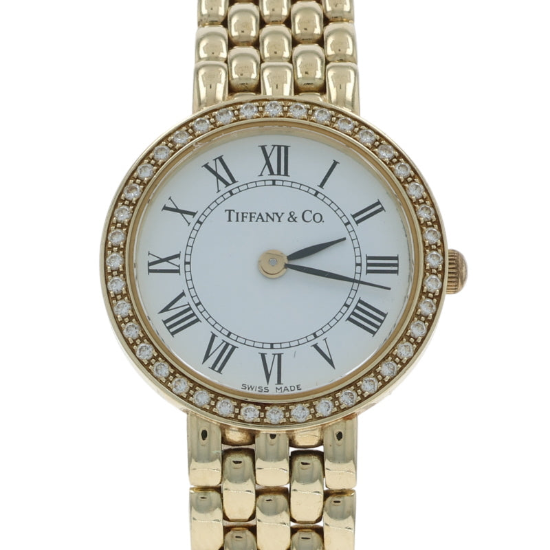 Tiffany & Co. Classic Round .40 Diamond Ladies Watch Yellow Gold Quartz