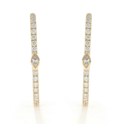 .35ctw Diamond Women's Earrings Yellow Gold