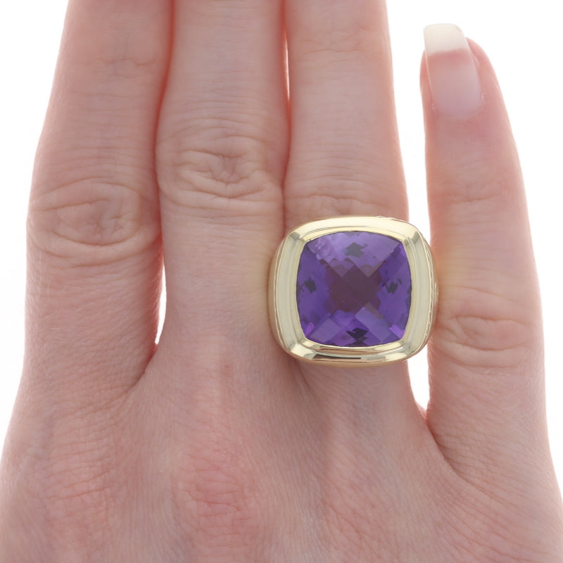 David Yurman Amethyst Ring Yellow Gold