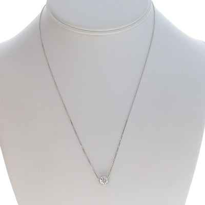 1.21ctw Diamond and Diamond Women's Pendant Necklace White Gold