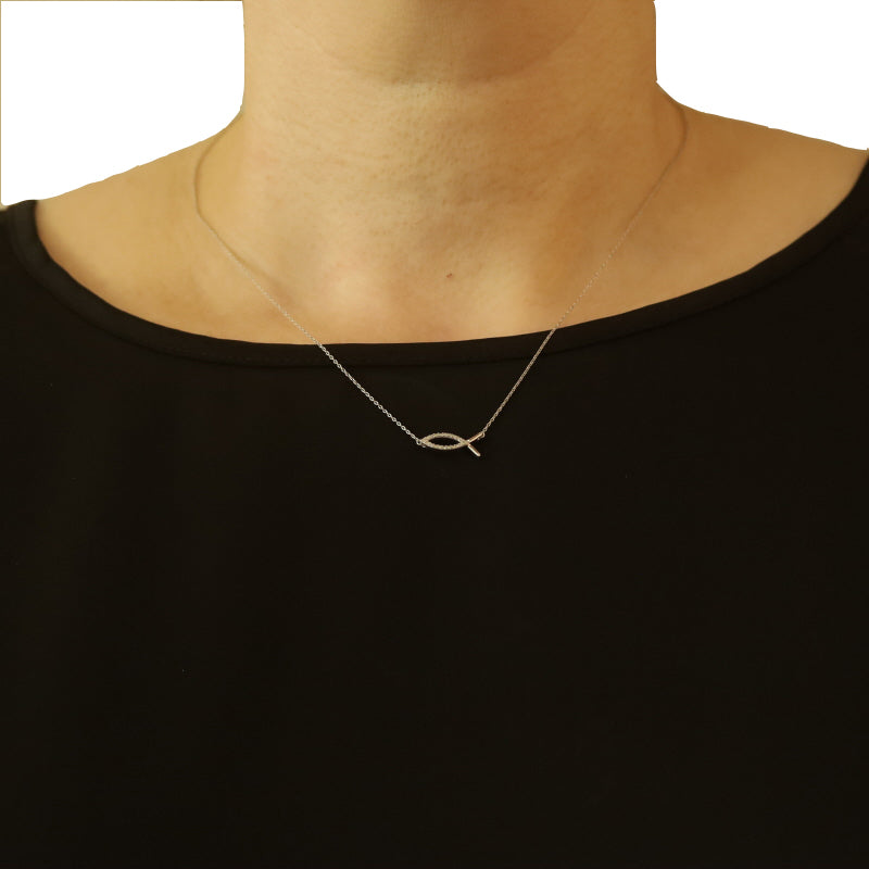 Diamond Diamond Cut Cable Chain Pendant Necklace White Gold