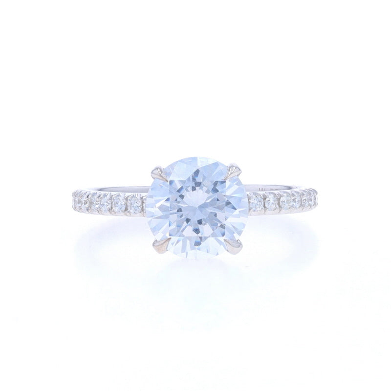 .40ctw Cubic Zirconia (placeholder) and Diamond Ring White Gold