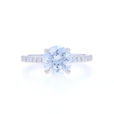 .40ctw Cubic Zirconia (placeholder) and Diamond Ring White Gold
