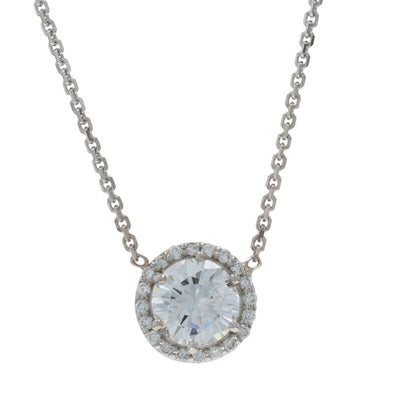 .88ctw Diamond and Diamond Women's Pendant Necklace White Gold