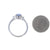 2.63ctw Sapphire and Diamond Ring White Gold