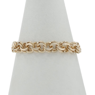 Women's Double Curb Bracelet Yellow Gold