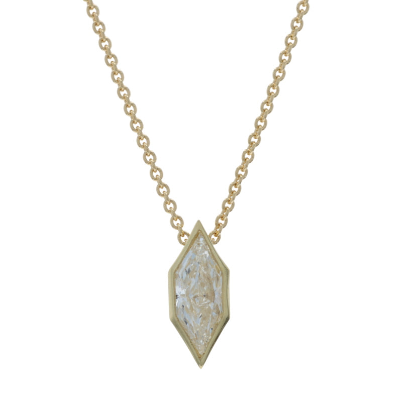 1.04ct Diamond Pendant Necklace Yellow Gold