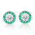 Spark .89ctw Emerald and Diamond Earring Enhancers White Gold