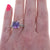 David Yurman Chatelaine Amethyst and Diamond Ring Sterling Silver
