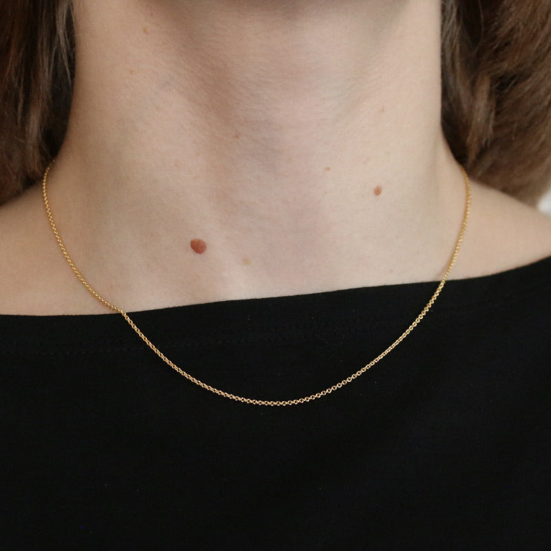 Cable Chain Necklace Yellow Gold
