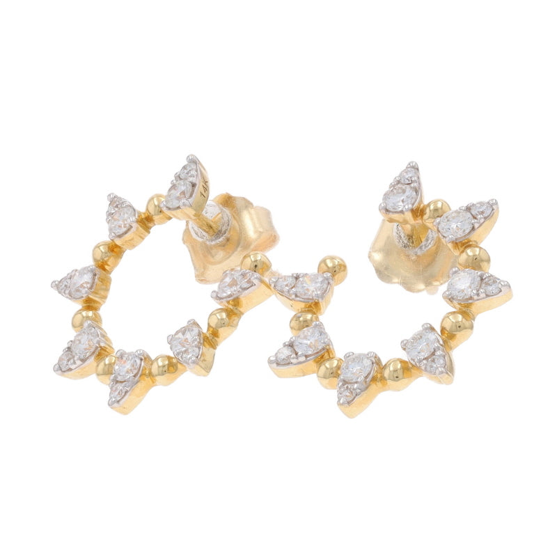 .60ctw Diamond Earrings Yellow Gold