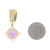 6.66ctw Amethyst and Peridot Pendant Yellow Gold