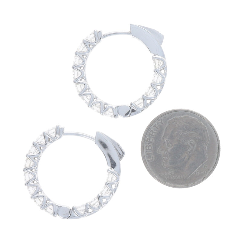 2.45ctw Diamond Earrings White Gold