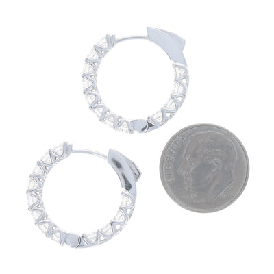 2.45ctw Diamond Earrings White Gold