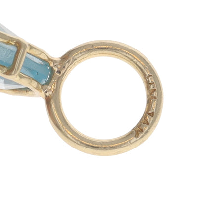 Sky Blue Topaz Women's Pendant Yellow Gold