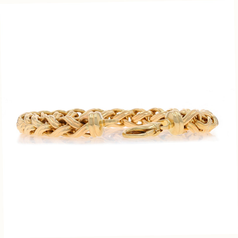 Fancy Wheat Bracelet Yellow Gold