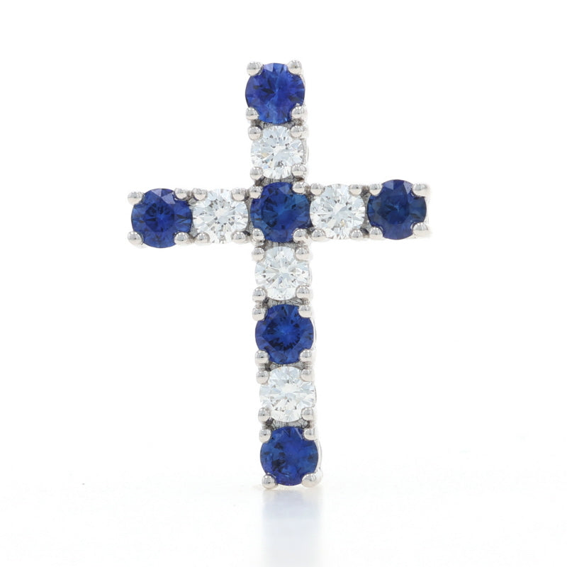 .67ctw Sapphire and Diamond Pendant White Gold