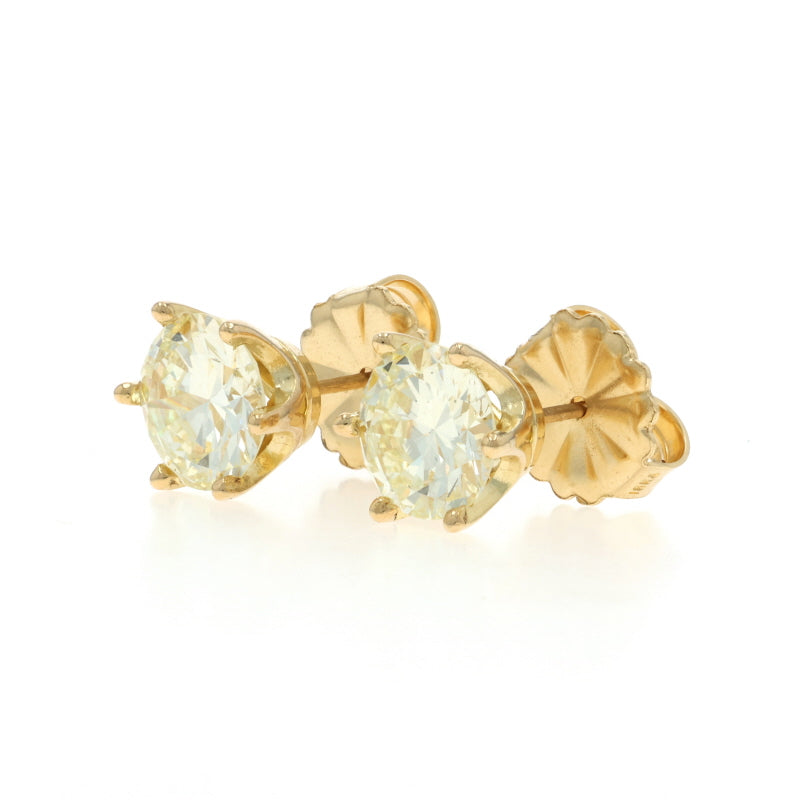 4.12ctw Diamond Earrings Yellow Gold