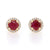N/A .70ctw Ruby and Diamond Earrings Yellow Gold