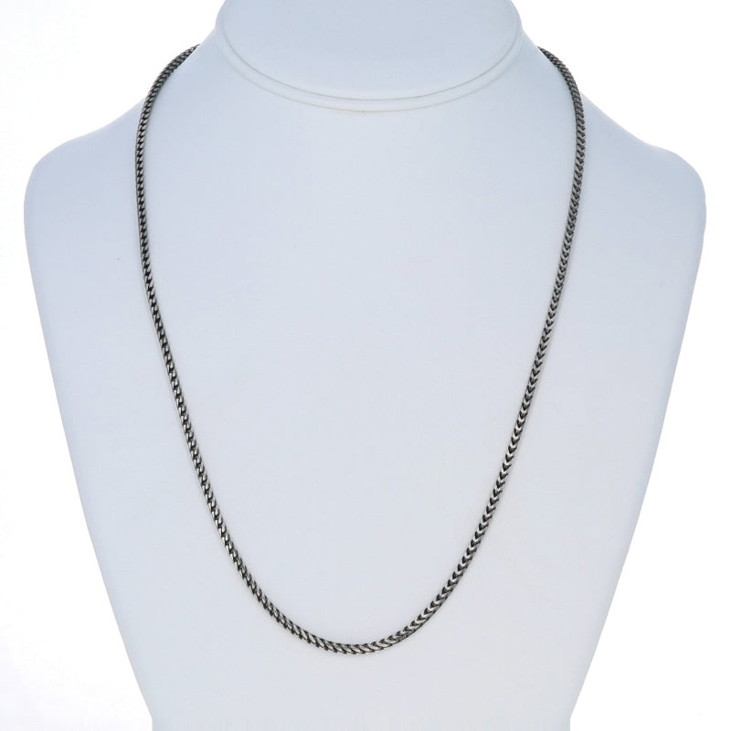 Men's Foxtail Chain Necklace Sterling Silver