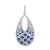 1.65ctw Sapphire and Diamond Pendant White Gold