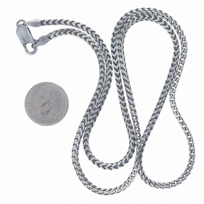 Men's Foxtail Chain Necklace Sterling Silver