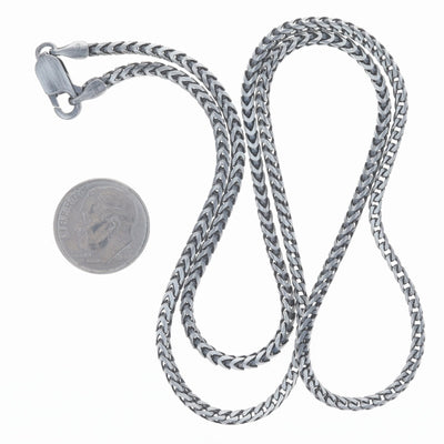 Men's Foxtail Chain Necklace Sterling Silver