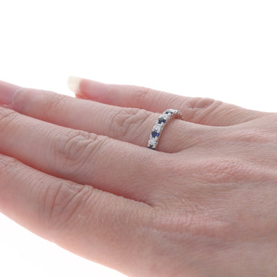 .67ctw Sapphire and Diamond Band White Gold