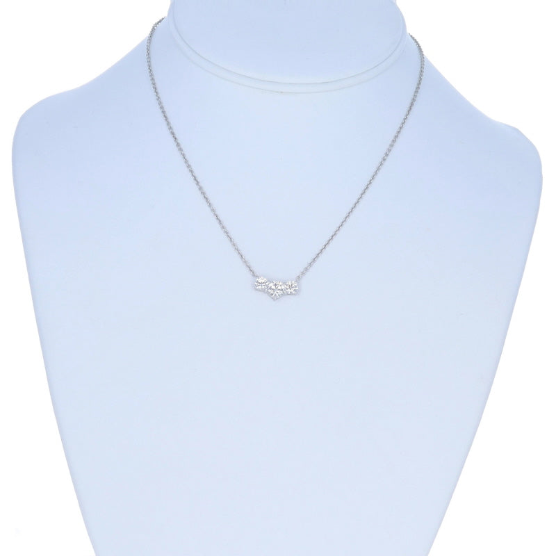 1.58ctw Diamond Cable Chain Pendant Necklace White Gold