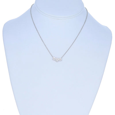 1.58ctw Diamond Cable Chain Pendant Necklace White Gold