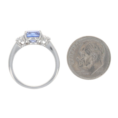 2.92ctw Sapphire and Diamond Ring Platinum