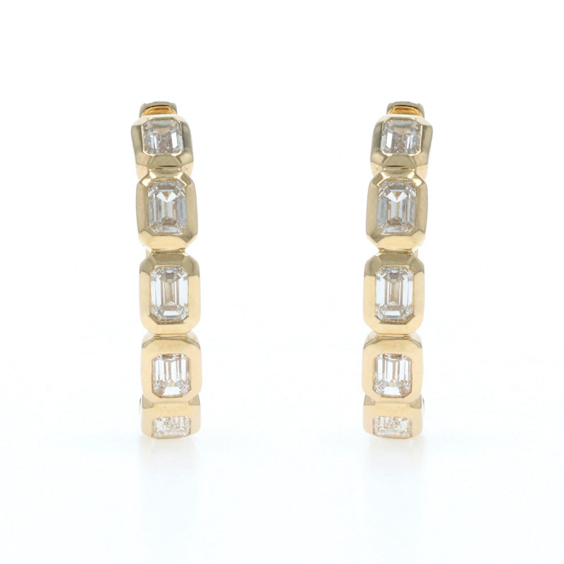 1.09ctw Diamond Earrings Yellow Gold