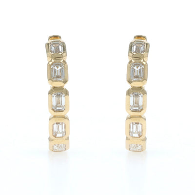 1.09ctw Diamond Earrings Yellow Gold