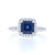 2.96ctw Sapphire and Diamond Ring White Gold