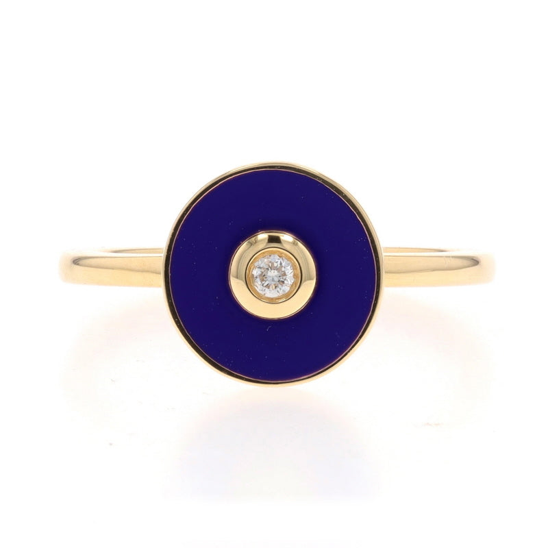 Michael M Chroma Bullseye Diamond Ring Yellow Gold