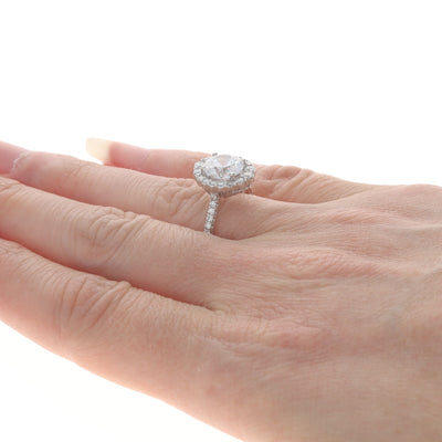 Michael M .63ctw Cubic Zirconia (placeholder) and Diamond Ring White Gold