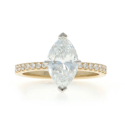 2.20ctw Diamond and Diamond Ring Yellow Gold