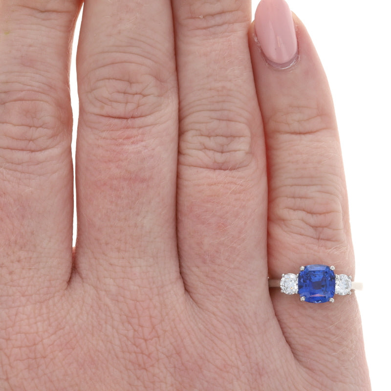 2.92ctw Sapphire and Diamond Ring Platinum