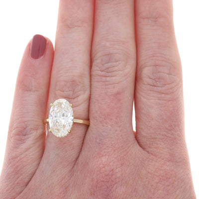 4.95ctw Diamond and Diamond Women's Ring Yellow Gold