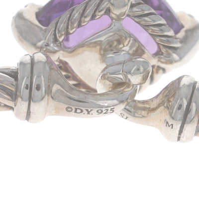 David Yurman Chatelaine Amethyst and Diamond Bracelet Sterling Silver