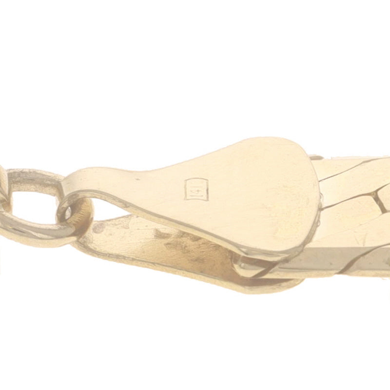 Milor Herringbone Necklace Yellow Gold