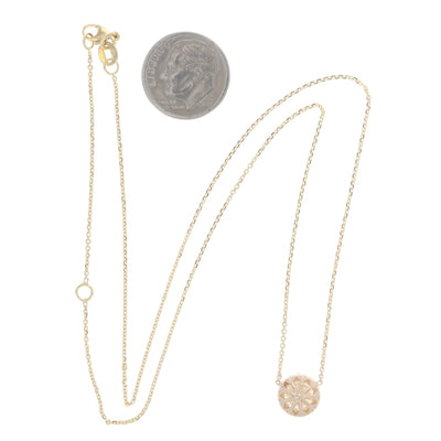 1.71ctw Diamond and Diamond Pendant Necklace Yellow Gold