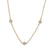 1.00ctw Diamond Diamond Cut Cable Chain Station Necklace Yellow Gold