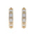 Michael M Chroma White Enamel .10ctw Diamond Earrings Yellow Gold