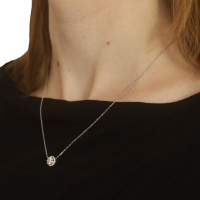 0.79ctw Diamond and Diamond Pendant Necklace White Gold