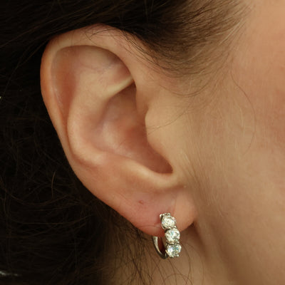 1.51ctw Diamond Earrings White Gold