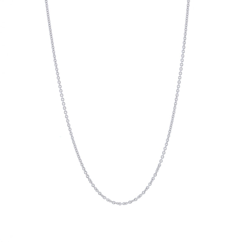 Cable Chain Necklace White Gold
